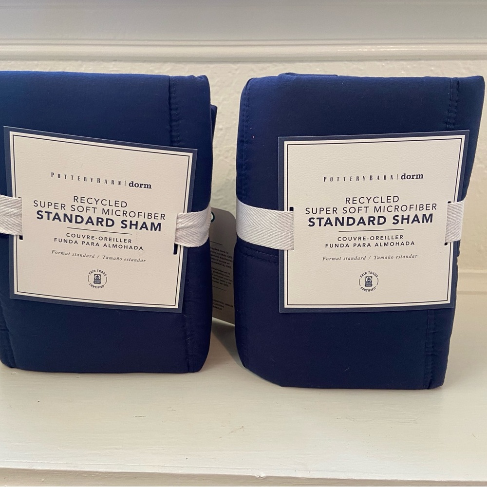 (2) Pottery Barn Dorm shams